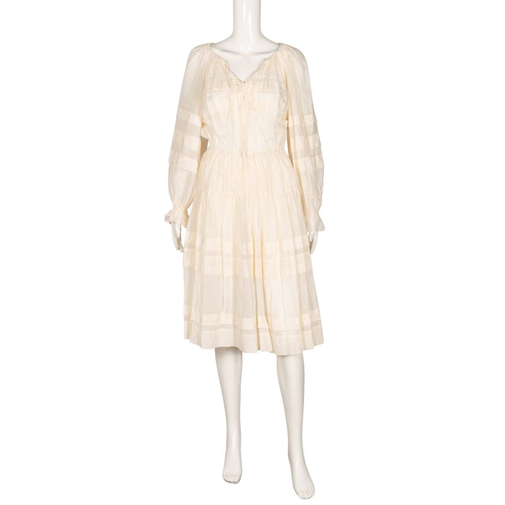 ULLA JOHNSON Ivory Polly Tiered Mini Dress Size S